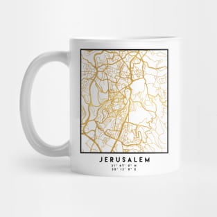 JERUSALEM ISRAEL PALESTINE CITY STREET MAP ART Mug